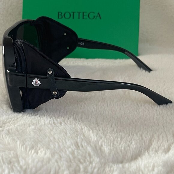 Moncler Diffractor ML 0206 05C Black Mirror Oversized Sunglasses Frame 66-11-140 - Picture 4 of 16